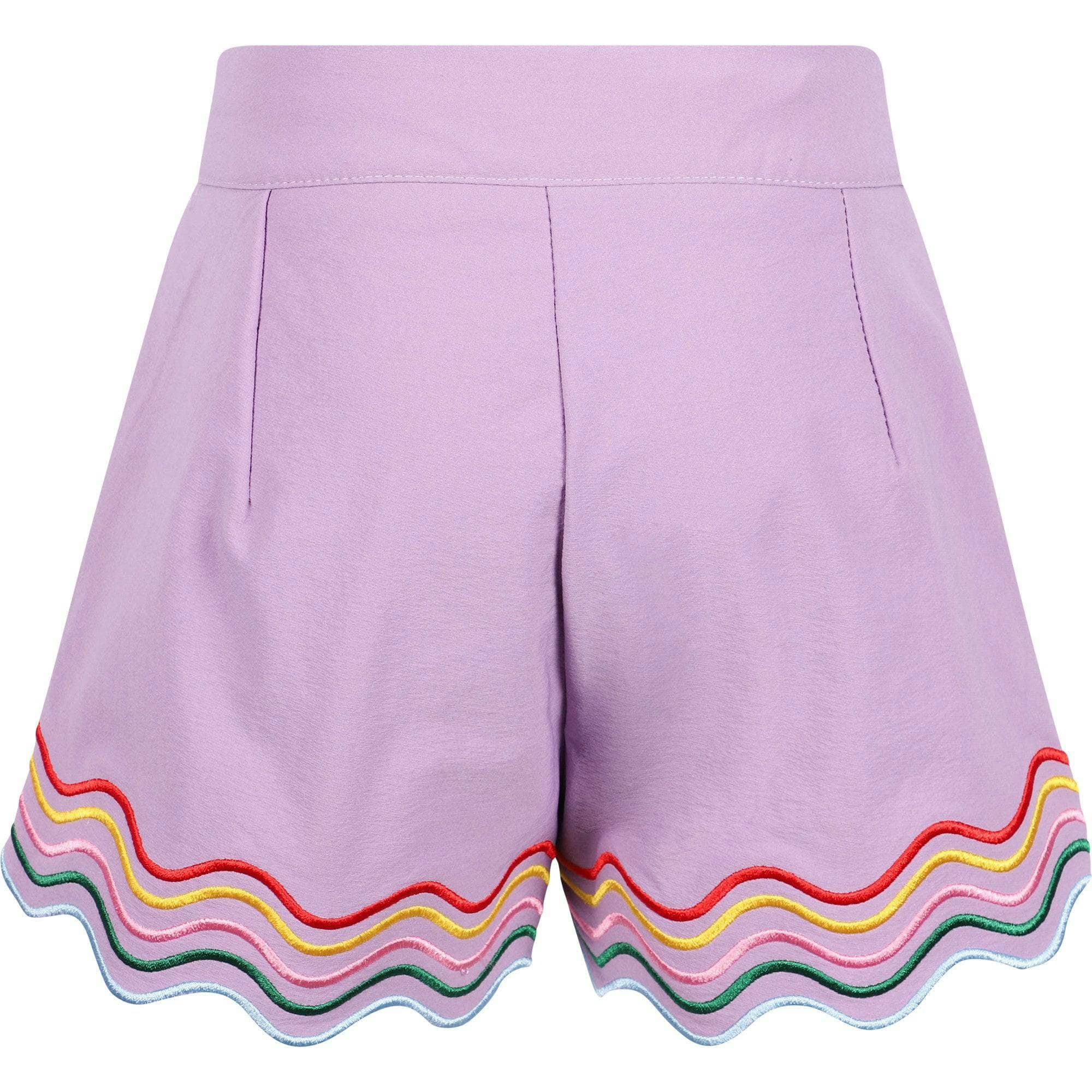 Rainbow Wave Short Set Purple
