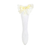 Embroidered Ribbon Bow Long Socks