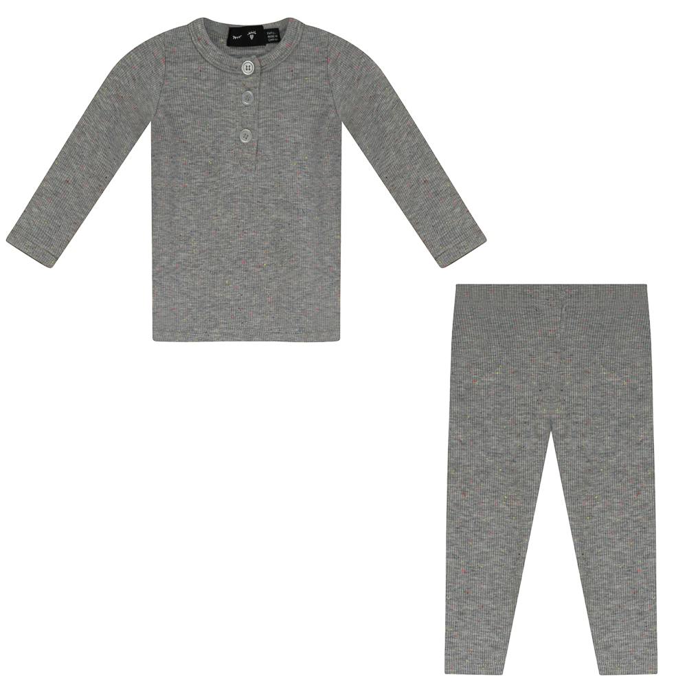Speckled Rib 2 PC Long Sleeve Set