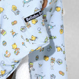 Easter Bunny Blue Bamboo Blanket