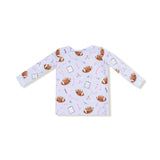 Touchdown Time - Lavender - Long Sleeve Loungewear Set