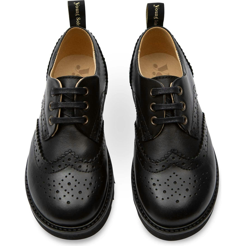 Brando Back to School Brogue Shoe, Black
