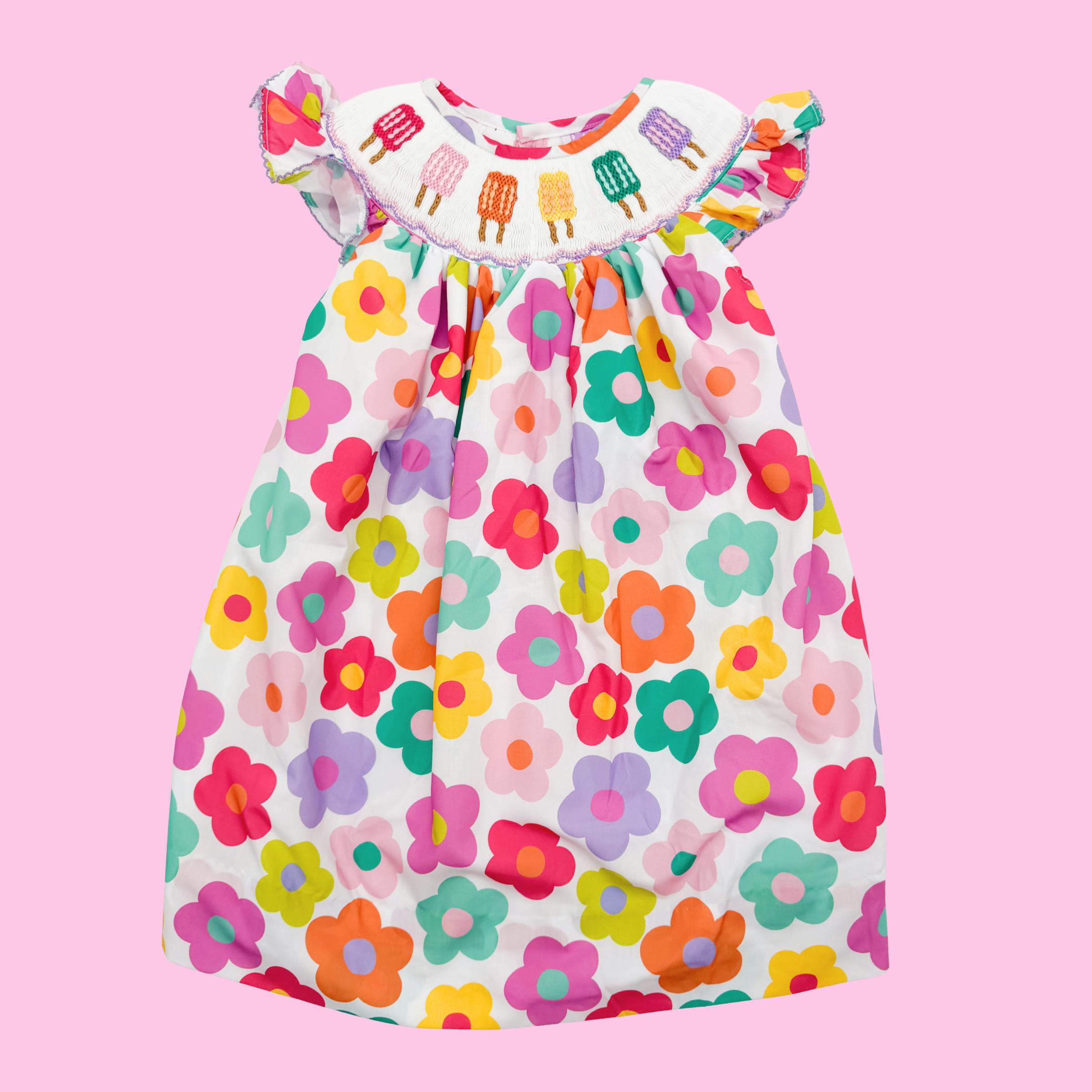 Popsicle Smocked Dress