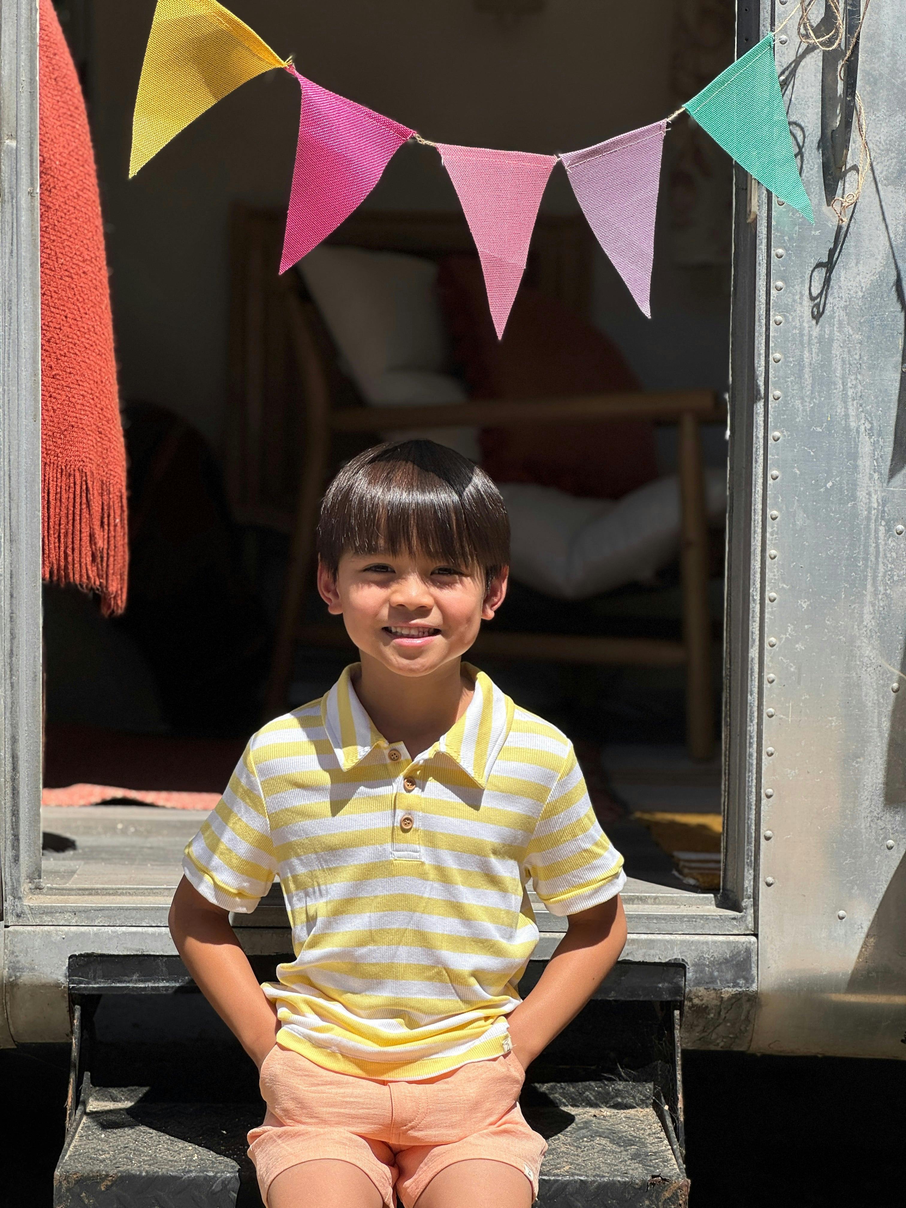 SHIPPING LEMON/WHITE STRIPE Polo