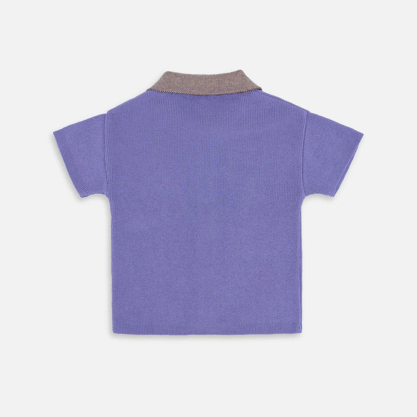 children's organic cotton polo shirt - sunwashed lilac