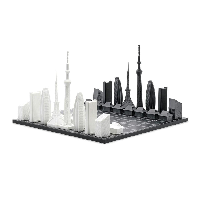 Chess Set Acrylic TOKYO Edition with Tokyo Map Board