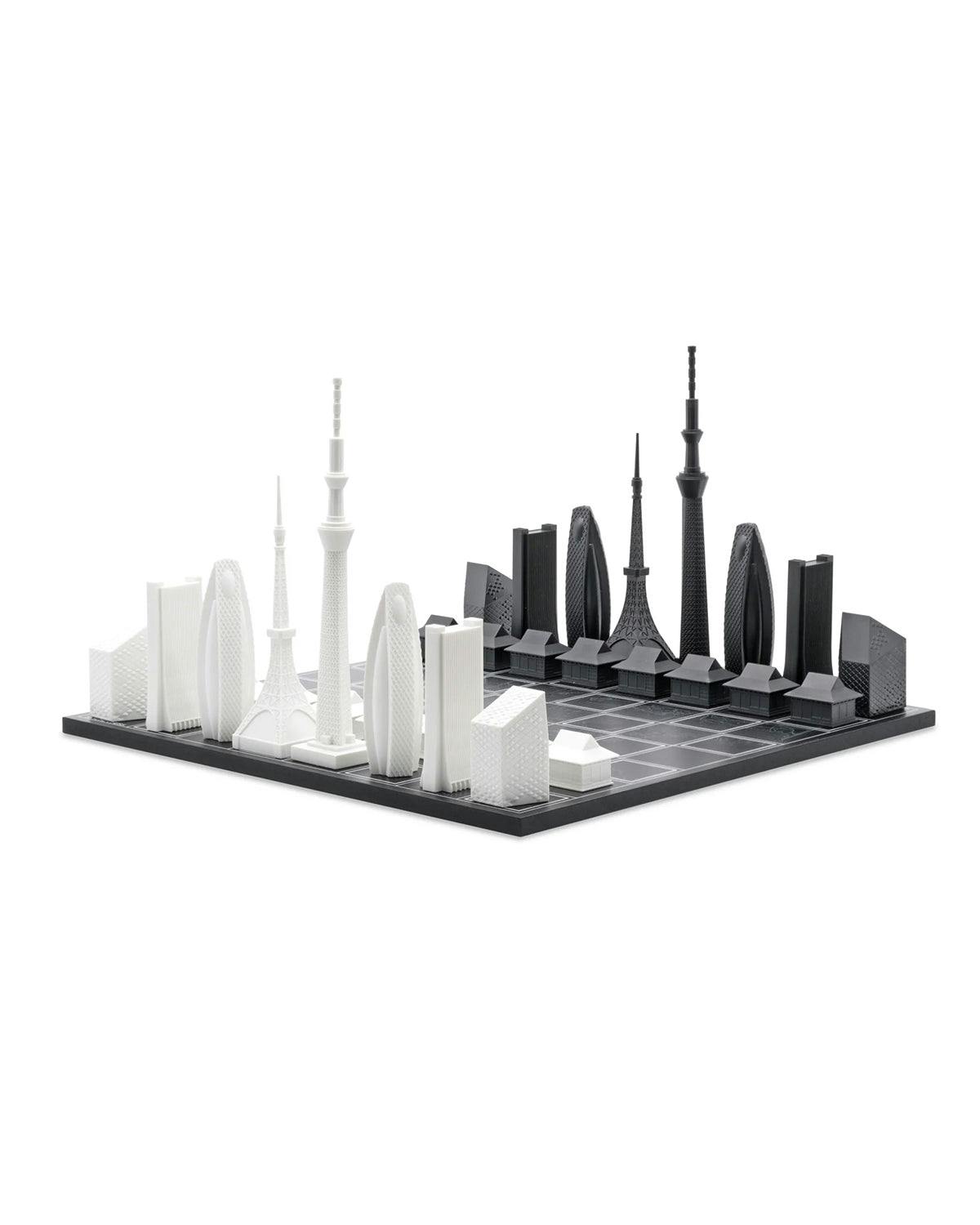Chess Set Acrylic TOKYO Edition with Tokyo Map Board
