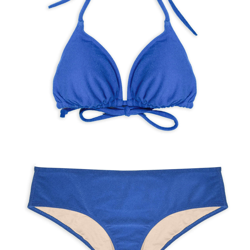 Maillot de bain deux pièces Ado, Mini Triangle & Shorty - Terry Cobalt Blue