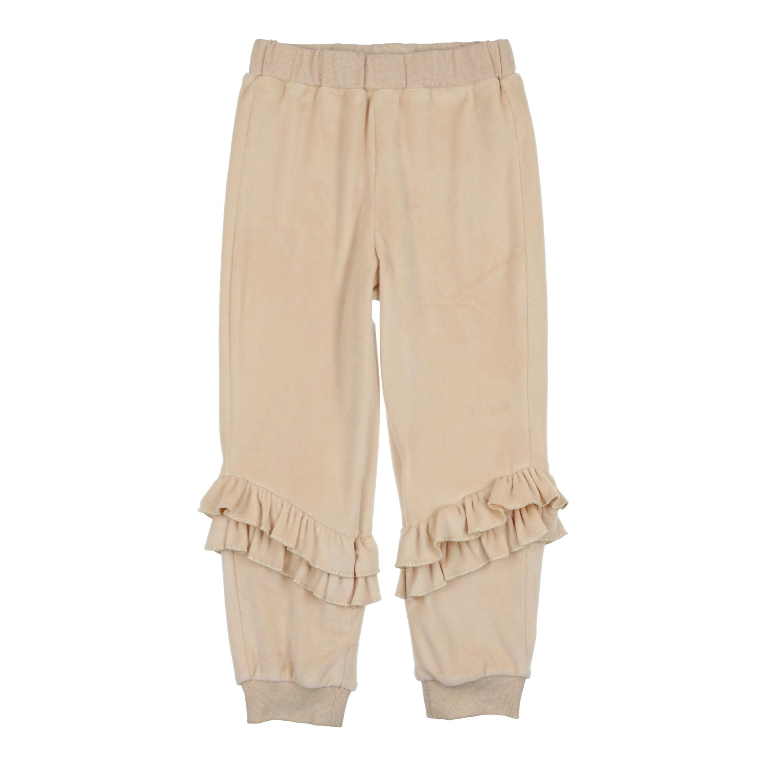 Velour Ruffle Joggers