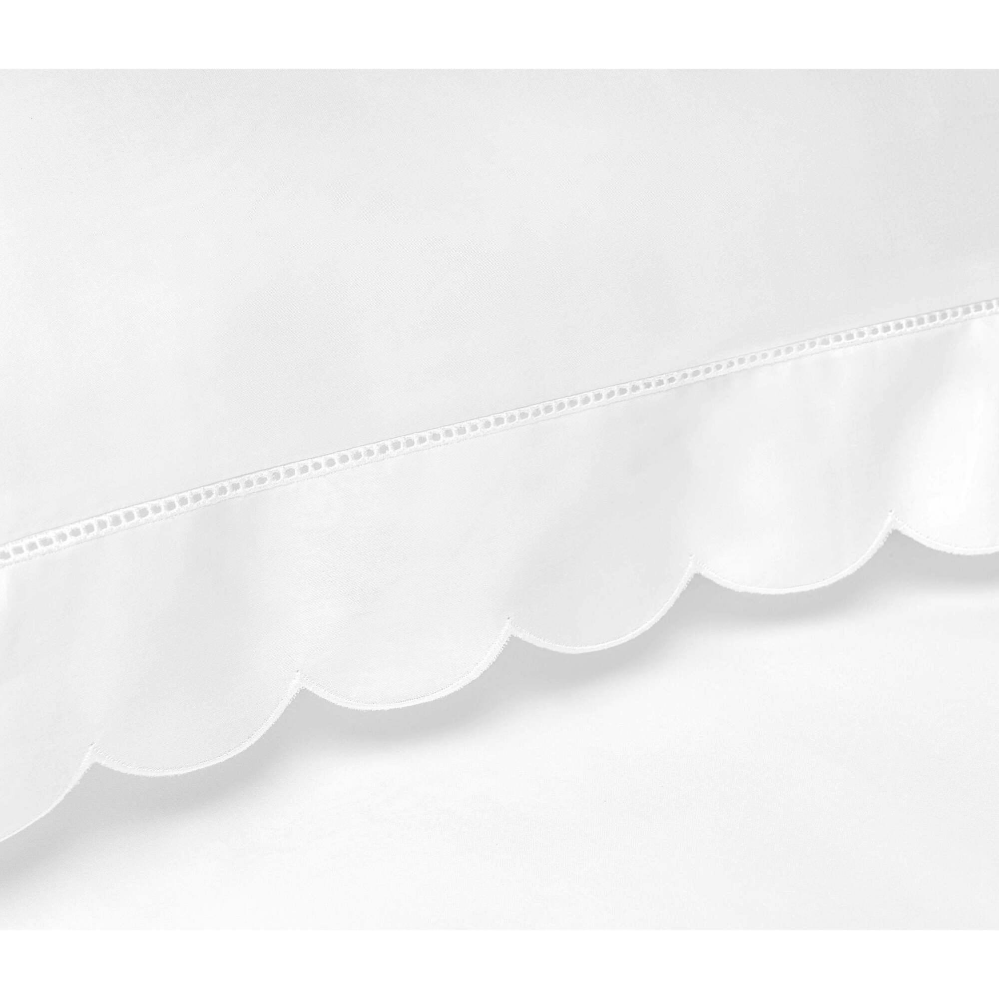 Scalloped Starlight Baby Duvet, White