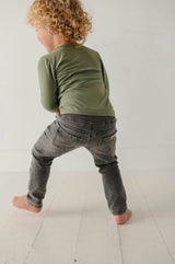 Boys Denim Jeans in Gray Wash