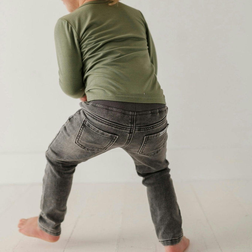 Boys Denim Jeans in Black Wash