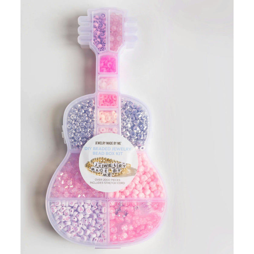 Cowgirl Pink Letter Bead Guitar Shaped Bead Kit with Western Charms