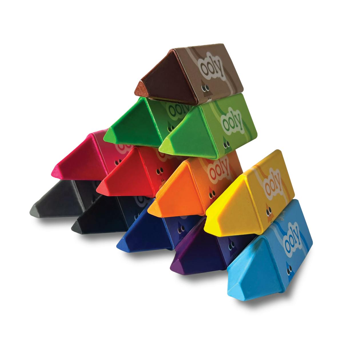 Happy Triangles Jumbo Crayons - Easy Grip - Set of 12