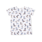 Cowboy Boots - Short Sleeve Loungewear Set