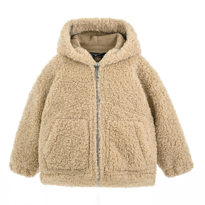 Beige Zip Fleece Jacket