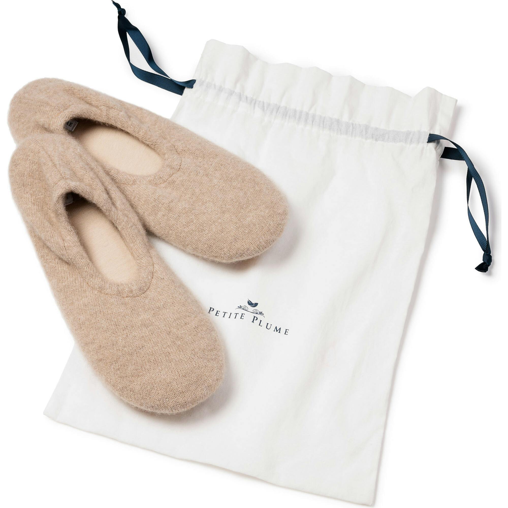 Women's Cashmere Slippers in Dark Grey