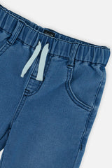 Baby French Terry Denim Jogger Pants Light Blue