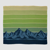 Cotton Sustainable Knit Throw Blanket | Mountain Sunscape