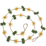 Handmade Garland and Bunting - Felt Daisies Jute - 6' Arcadia Home