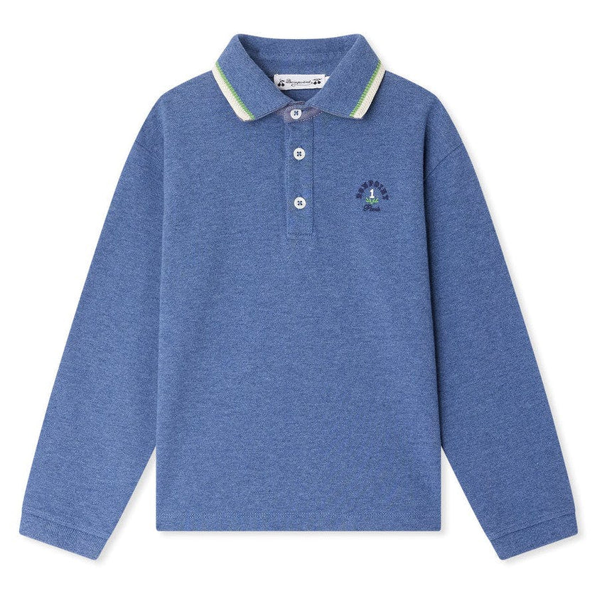 BONPOINT Jerry Knit Polo - Bleu Gris