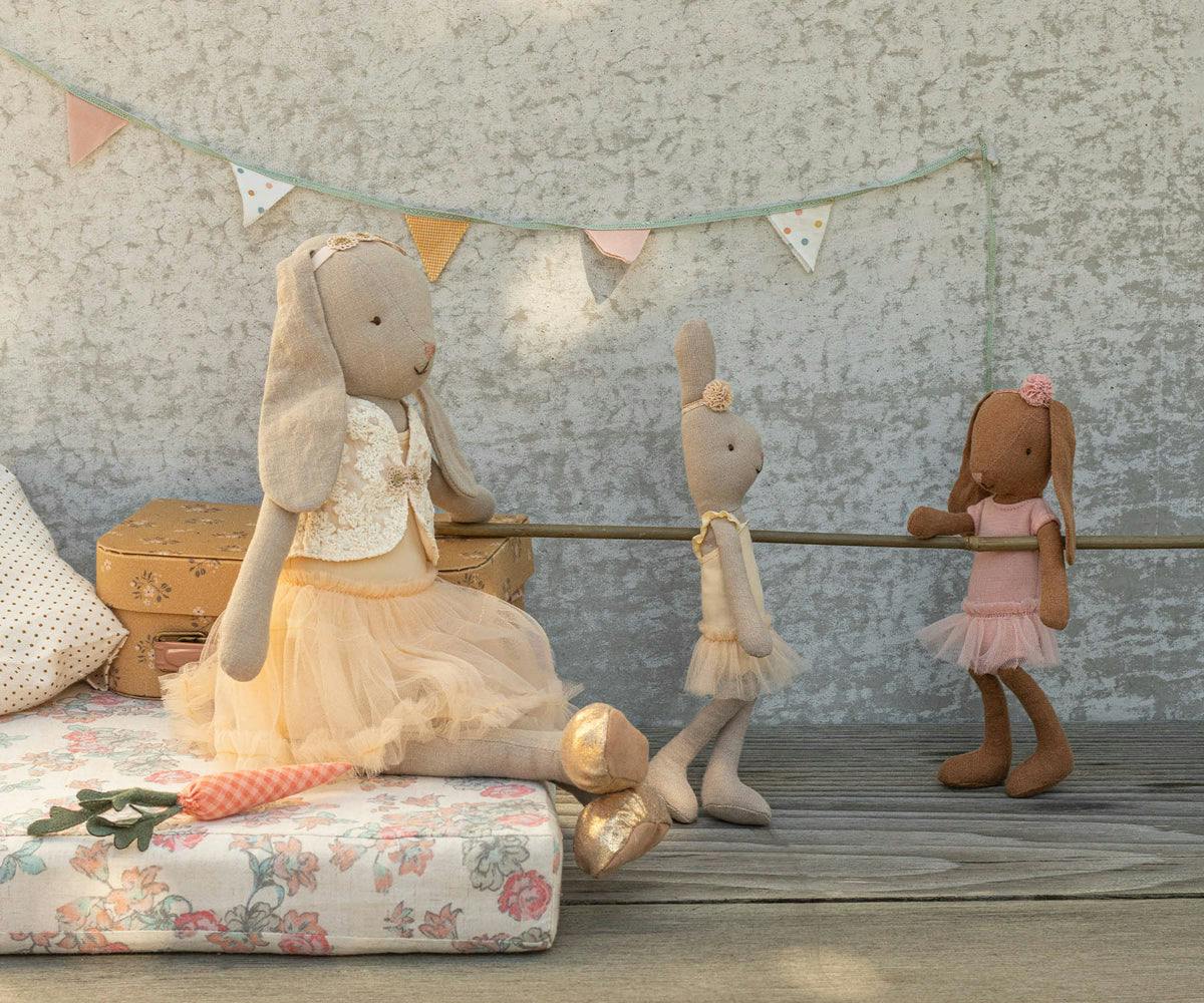 Bunny size 1, Chocolate brown - Ballet suit and skirt rose