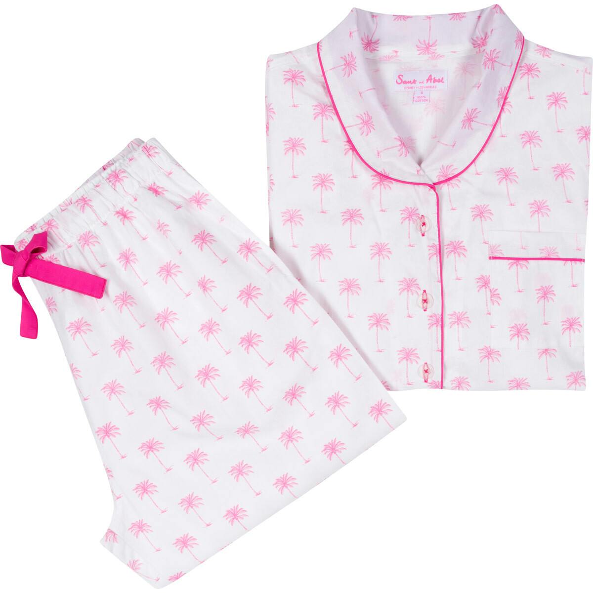 Women's Palm Tree Shirt & PJ Pant Set