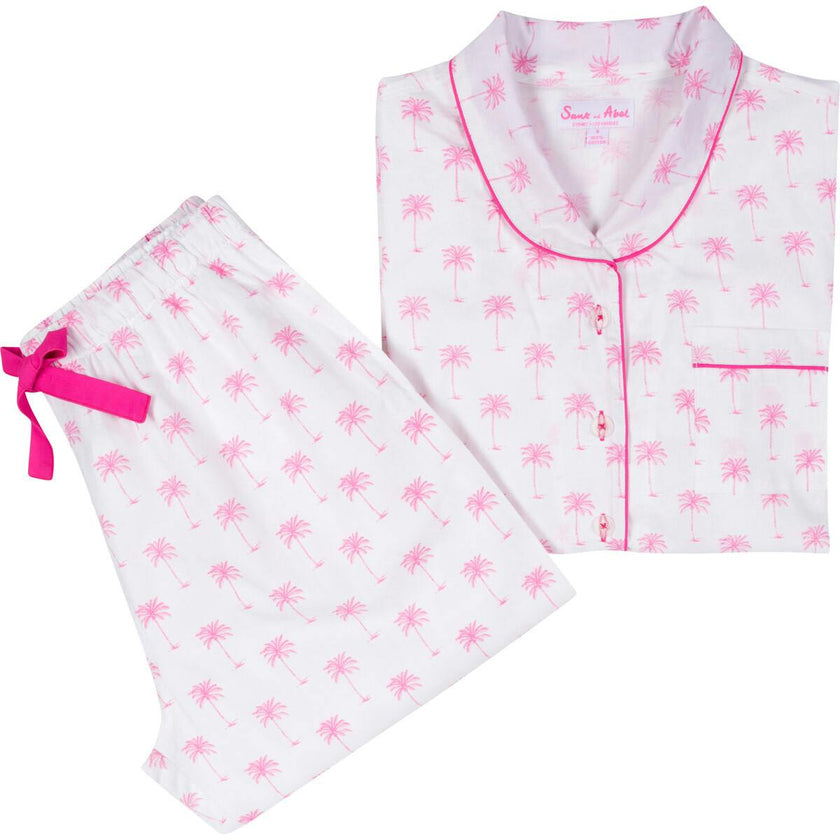 Women's Palm Tree Shirt & PJ Pant Set