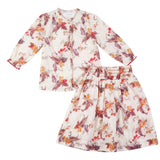 Floral Print Smocked Skirt Set