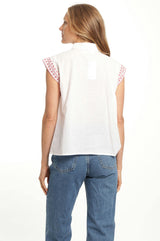 Esmeralda Blouse in White Blush
