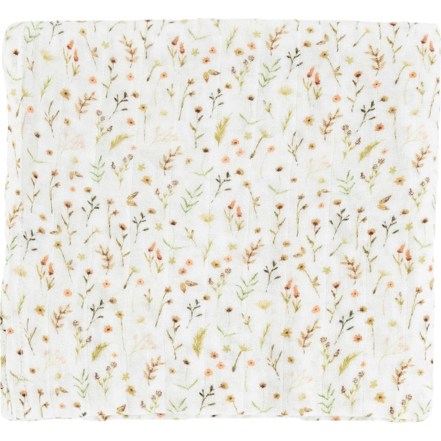 Organic Cotton Muslin Swaddle Blanket - Floral Field