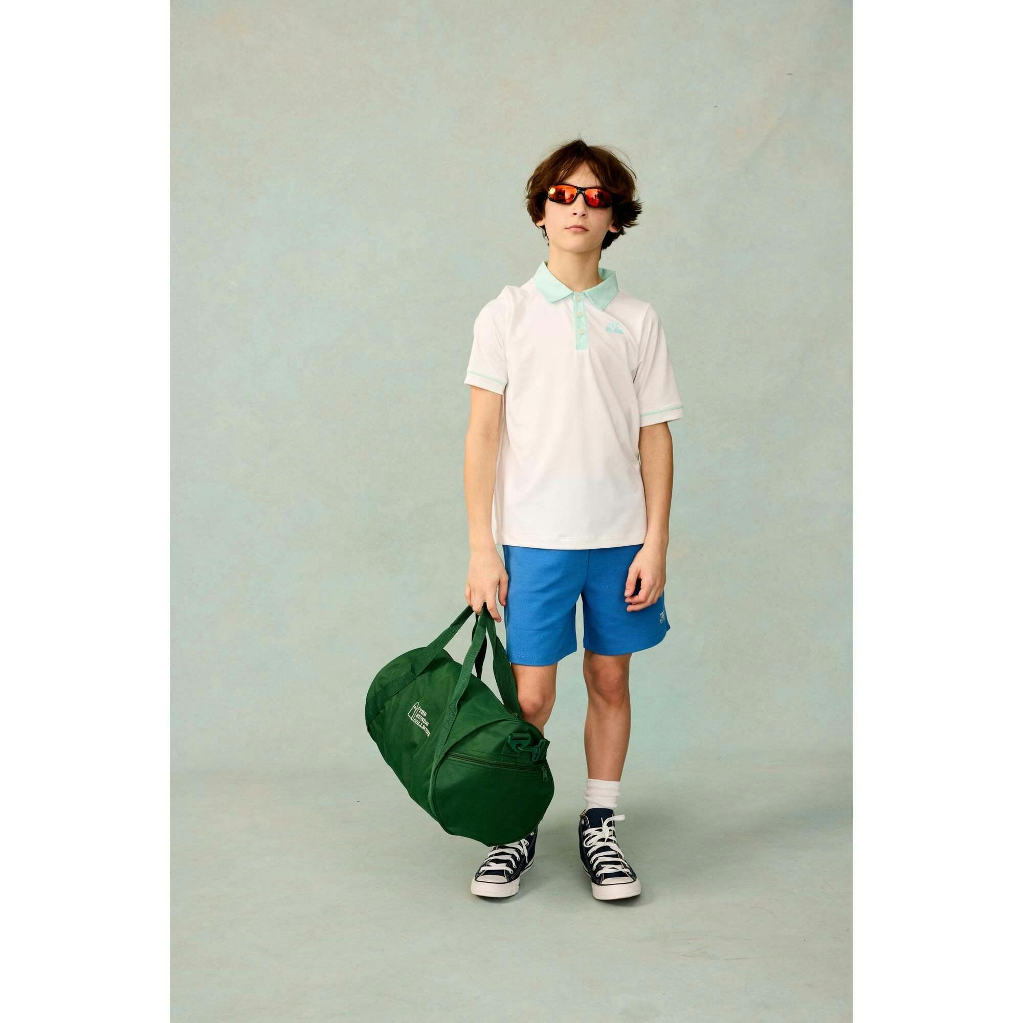 Knit Play Shorts in Sonic Blue