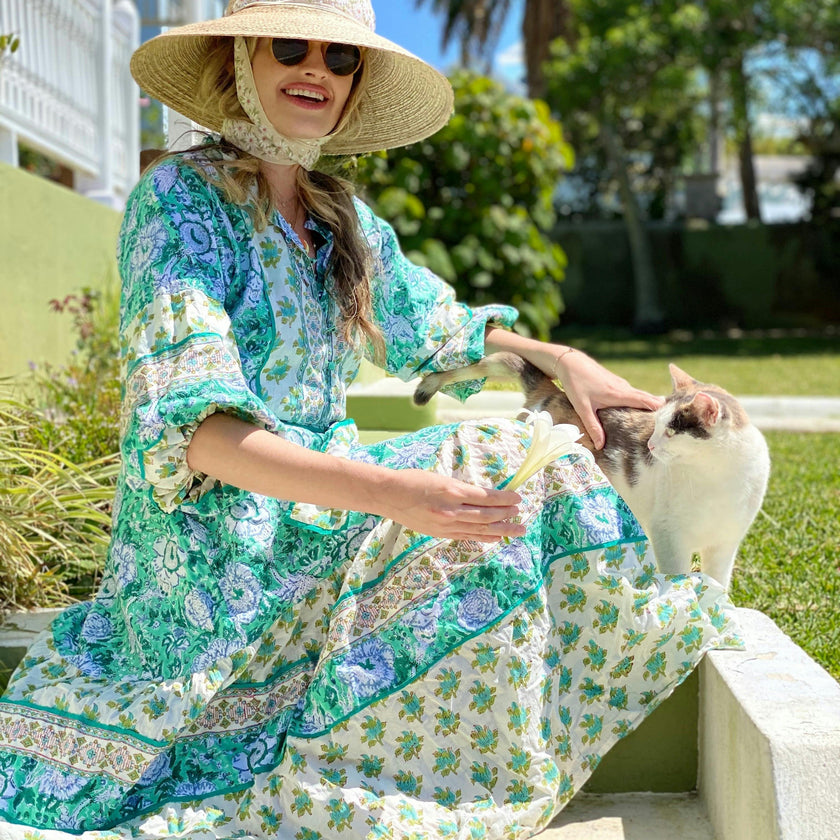 Wildflower Sun Hat (PreOrder Shipping June 15th) - Red Wide & Short Grosgrain Ribbon