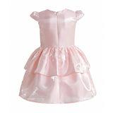 Pink Juliora Puff Sleeve Satin Dress
