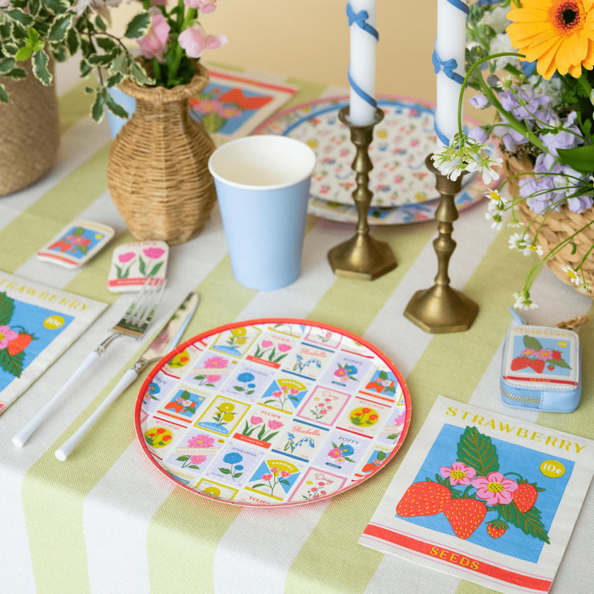 In Bloom Seed Packet Dessert Plates