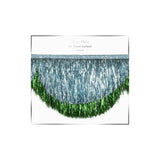 Blue Tinsel Scallop Garland