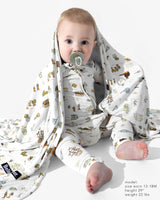 Bunny Garden Bamboo Convertible Footie