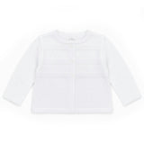 White Three Button Cardigan Sweater