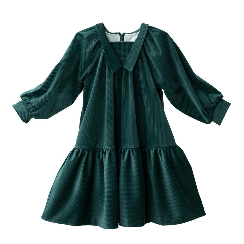 Isla dress (sacramento-green velvet)