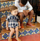 Angelo Boy Bubble - Navy Tartan