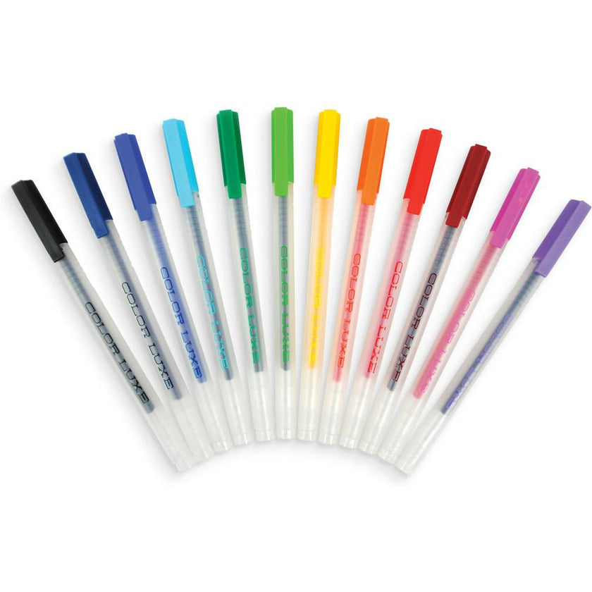Color Luxe Gel Pens - Fine Tip - Set of 12