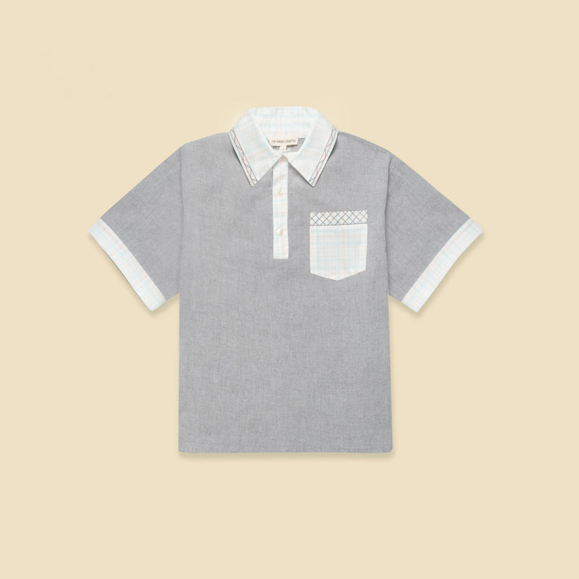 Embroidered Plaid Polo