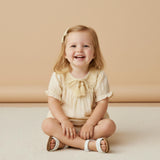 Organic Smocked Top & Shorts Set - Butter Yellow