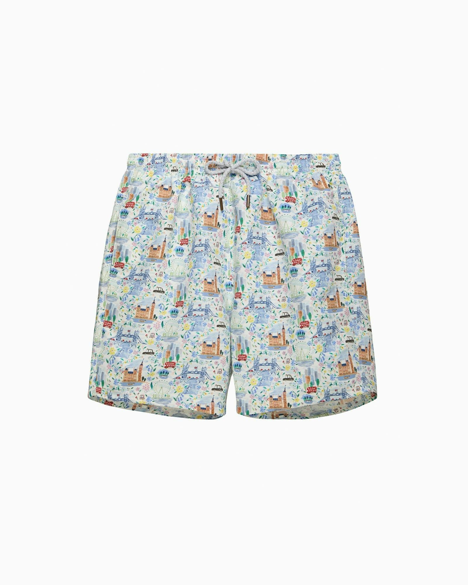 Mens Daddy & Me Swimshorts in London Scenes