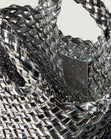 St. Barths Petit Tote Double Weave Metallic | Pewter