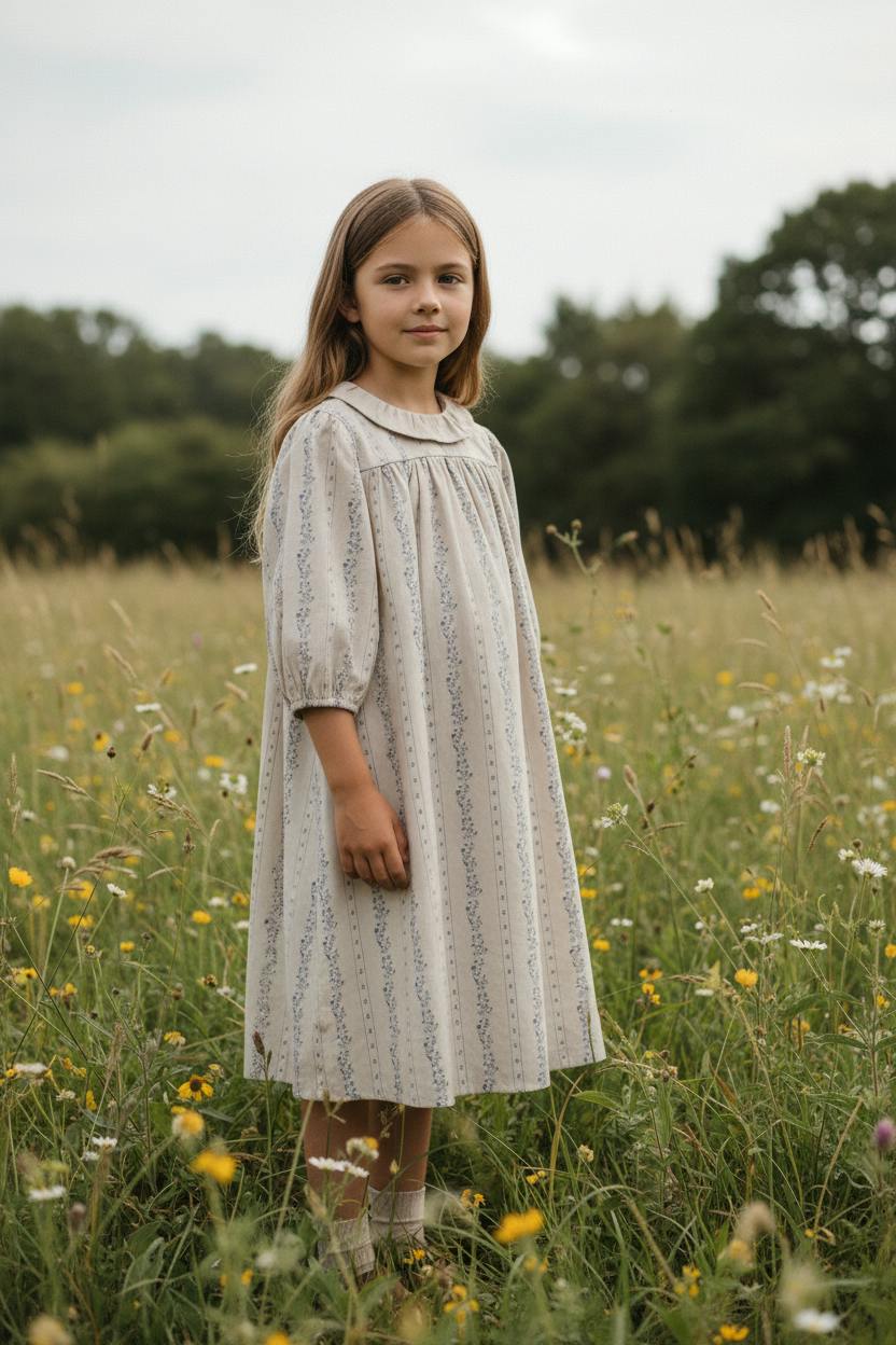 Floral Vine 3/4 Sleeve Dress
