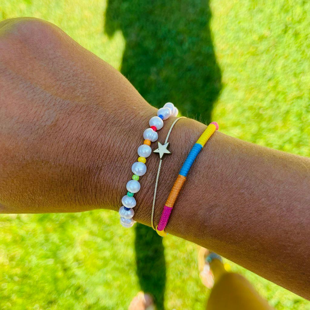 Freshwater Baroque Pearl Rainbow Bracelet