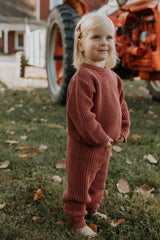 Nova Chunky Knit Set in Rosewood