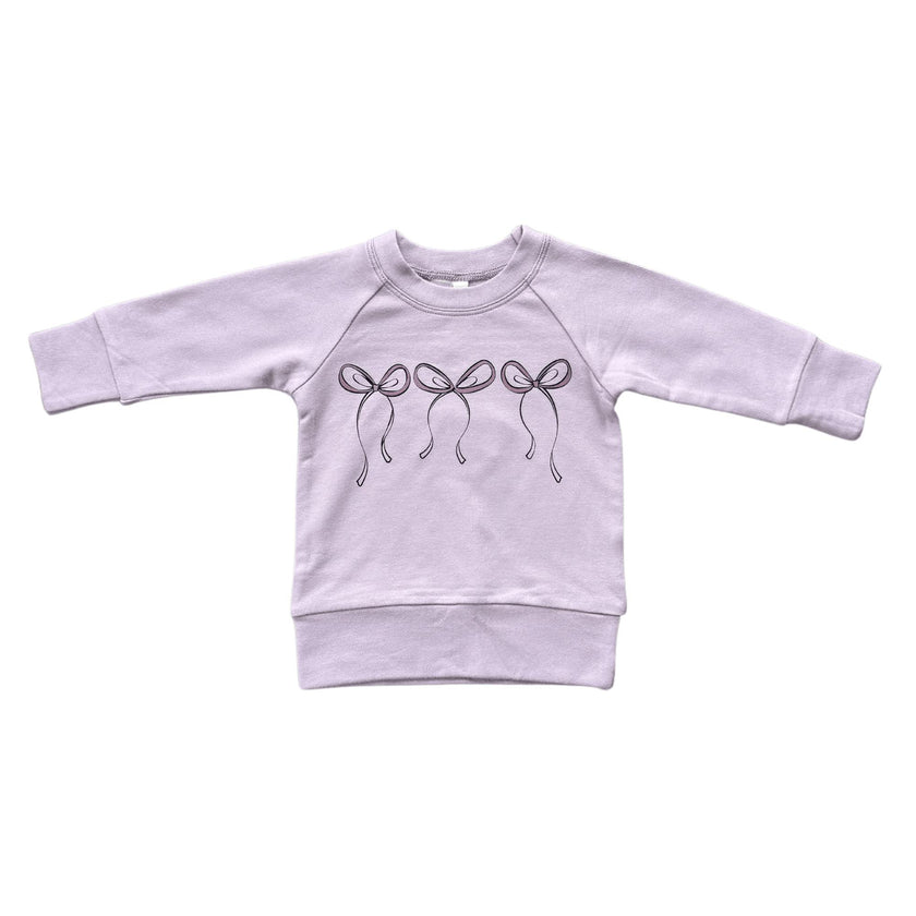 Girls Raglan Sweatshirt in Slate Daisy