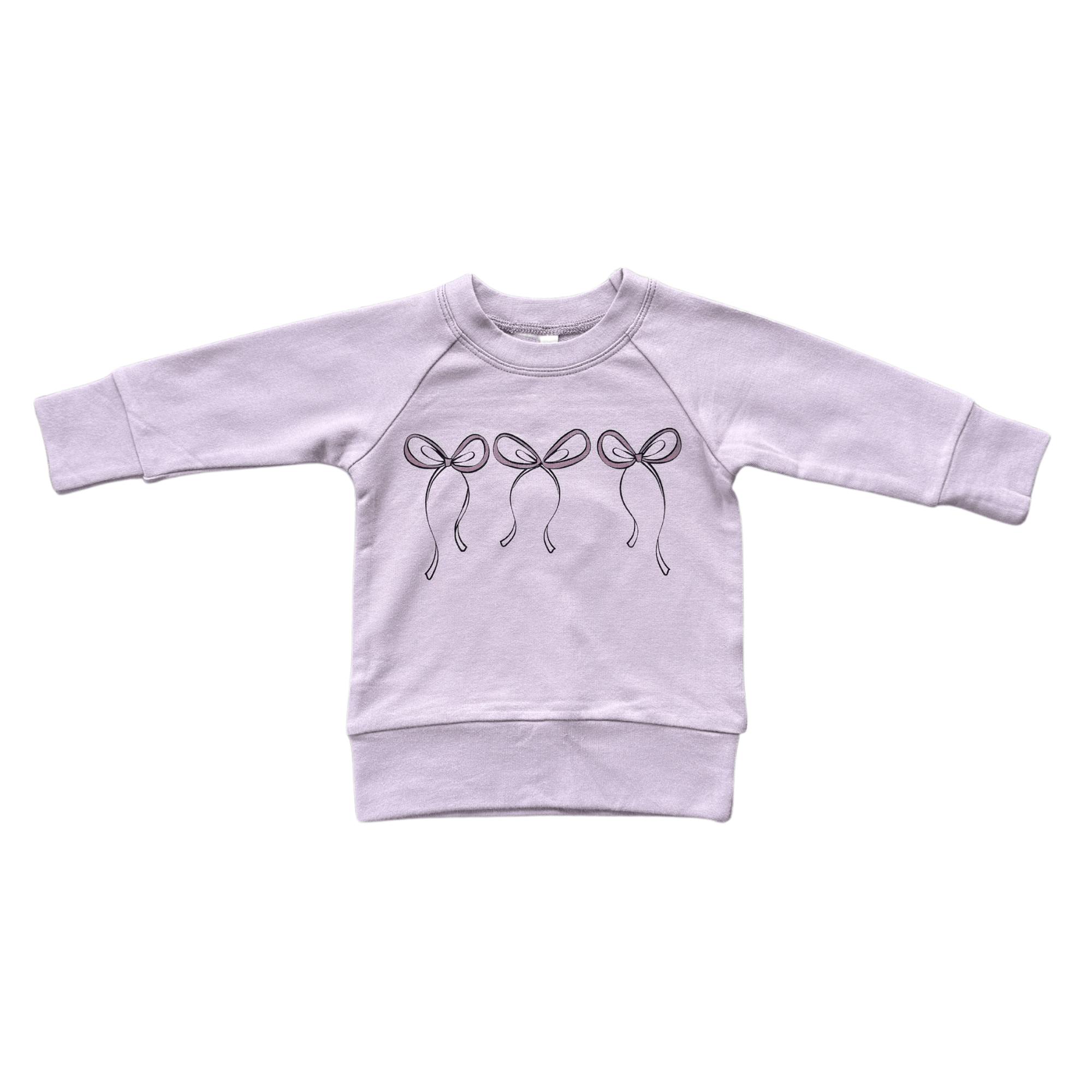 Girls Raglan Sweatshirt in Slate Daisy